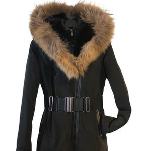 Sicily Clothing Co real fur hood trim jacket